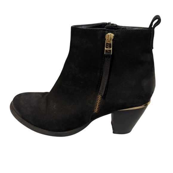 Steve Madden WanTagh Leather Black Booties - Size 8.5 - Picture 2 of 13